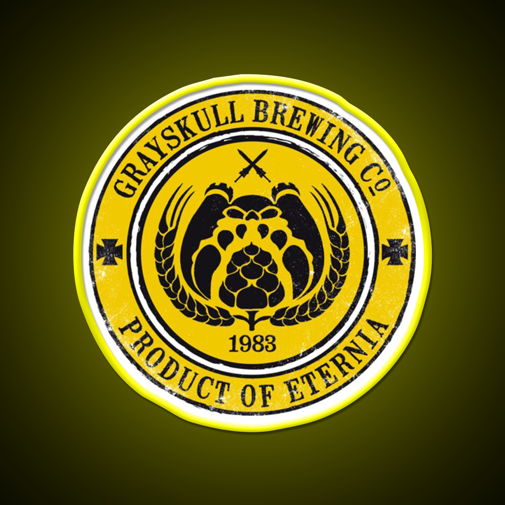 Grayskull Brewing Company Yellow Beer Bar Decor Led Neon Sign Rgb Color - LED neon sign view 7