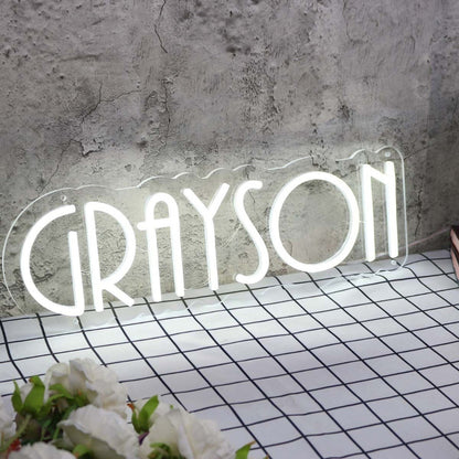 Grayson White Led Neon Sign - Shineneon