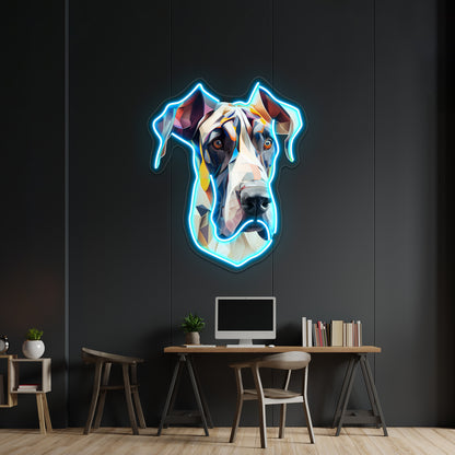 Great Dane The Abstract Collection Wall Artwork Neon Signs