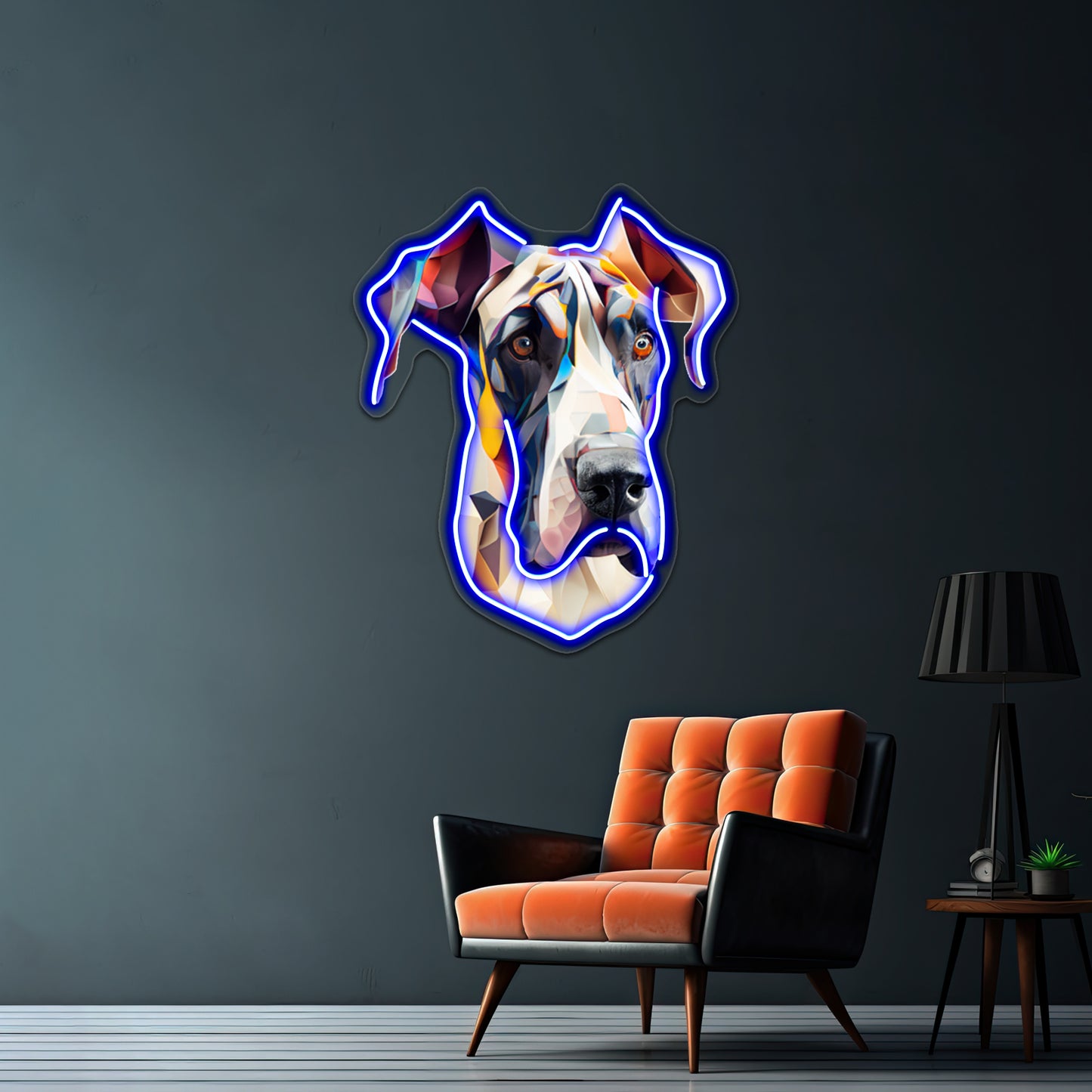 Great Dane The Abstract Collection Wall Artwork Neon Signs