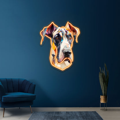 Great Dane The Abstract Collection Wall Artwork Neon Signs