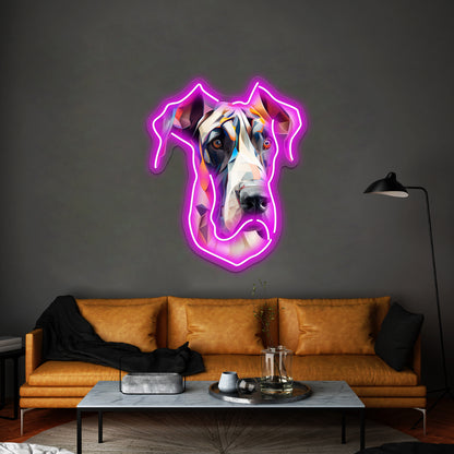 Great Dane The Abstract Collection Wall Artwork Neon Signs