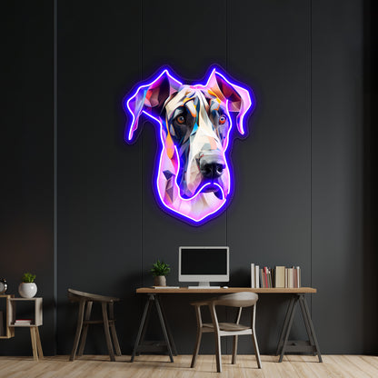 Great Dane The Abstract Collection Wall Artwork Neon Signs