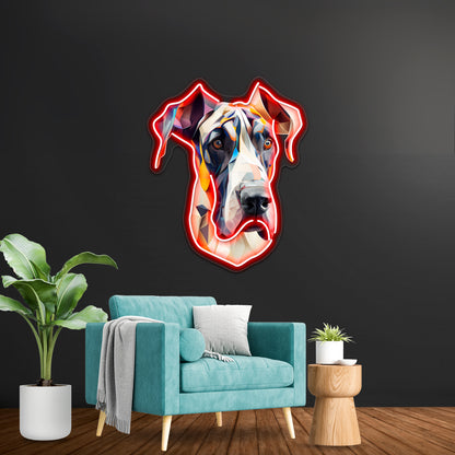 Great Dane The Abstract Collection Wall Artwork Neon Signs