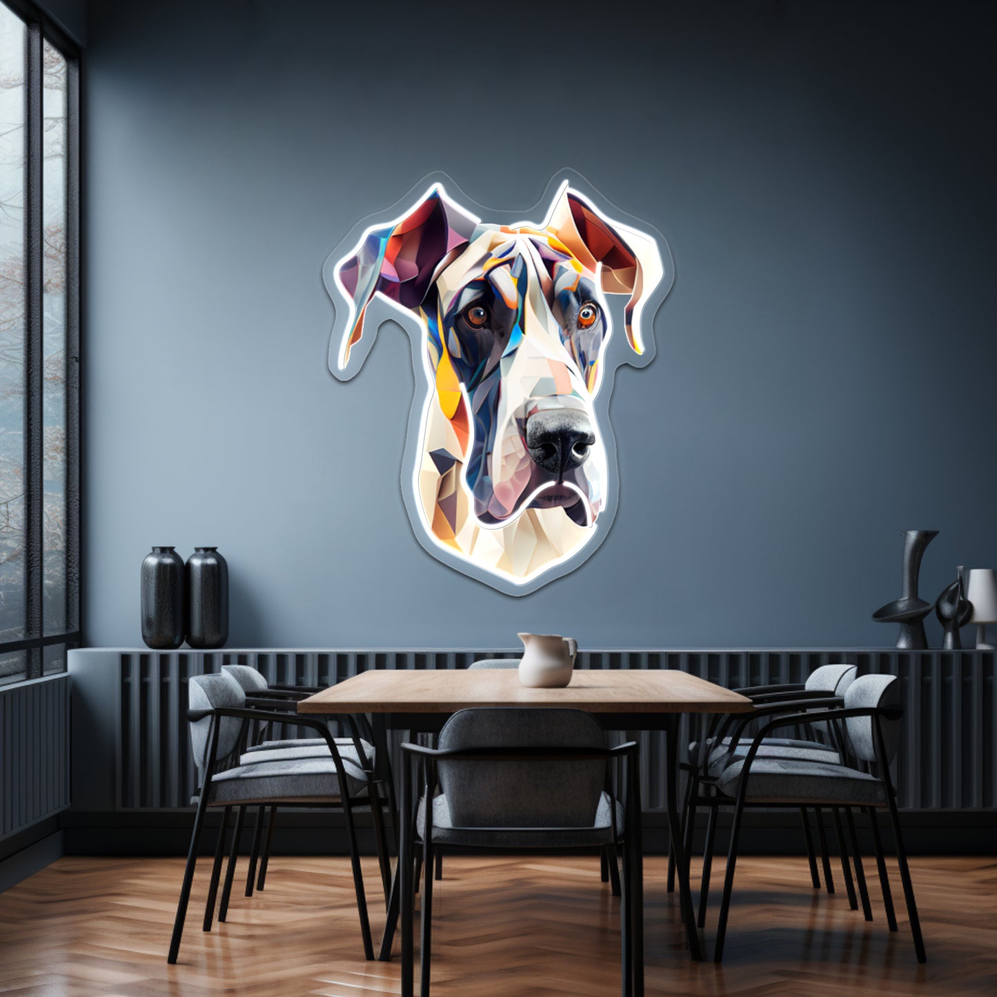 Great Dane The Abstract Collection Wall Artwork Neon Signs