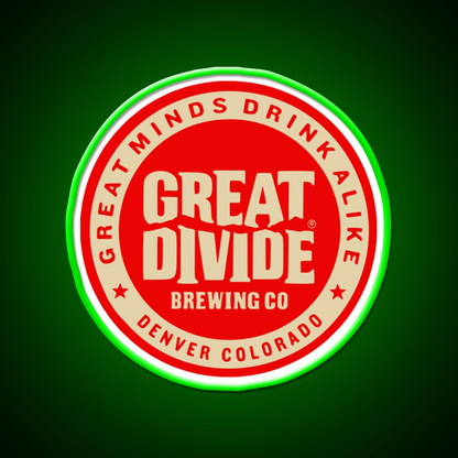 Great Divide Brewing Co Logo Beer Bar Decor Led Neon Sign Rgb Color - LED neon sign view 8