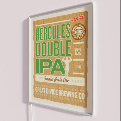 Great Divide Hercules Double Ipa Rgb Led Neon Sign - Shineneon