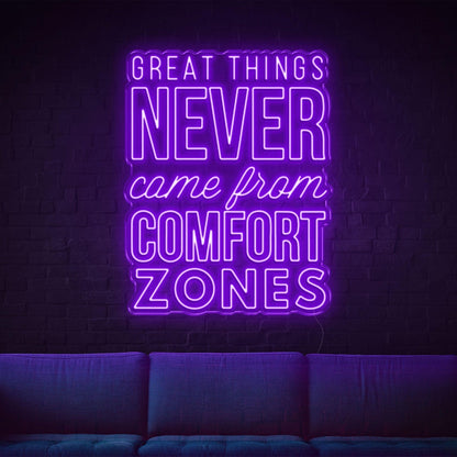 Great Things Bright Blue Led Neon Sign For Living Room Studio Cafe Office Wall Decor | Shineneon