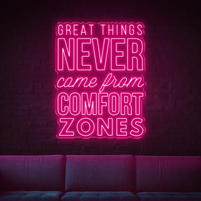 Great Things Bright Blue Led Neon Sign For Living Room Studio Cafe Office Wall Decor | Shineneon