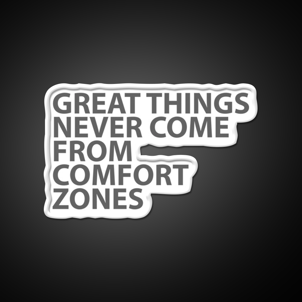 Great Things Never Come From Comfort Zones Gym Fitness Led Neon Sign Rgb Color