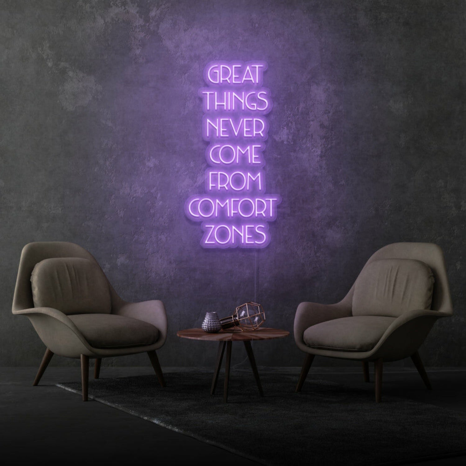 Great Things Never Come From Comfort Zones Led Neon Sign - Shineneon