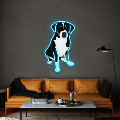 Greater Swiss Mountain Dog Art Wall Artwork Neon Signs