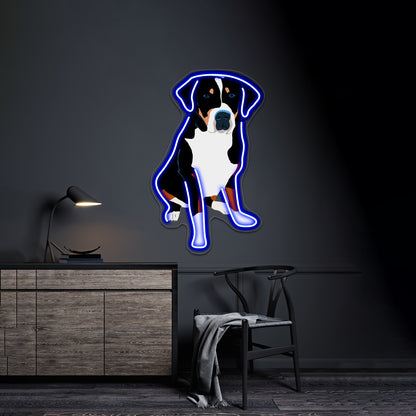 Greater Swiss Mountain Dog Art Wall Artwork Neon Signs