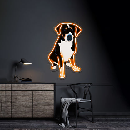 Greater Swiss Mountain Dog Art Wall Artwork Neon Signs