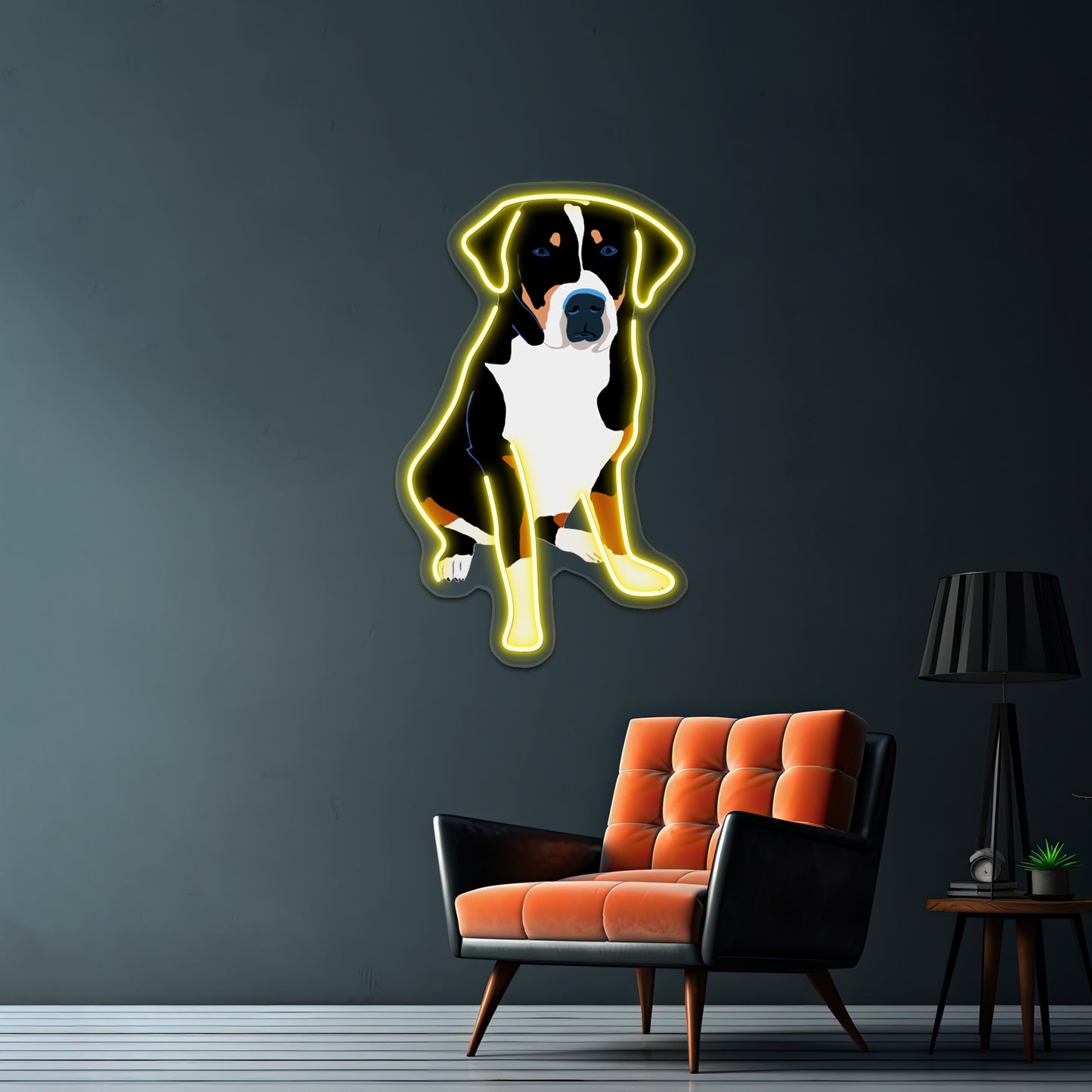 Greater Swiss Mountain Dog Art Wall Artwork Neon Signs