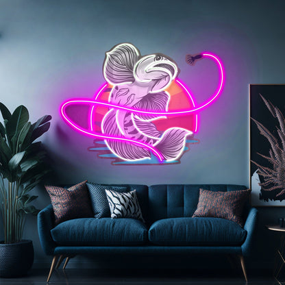 Greeb Fish Eat Bait Led Neon Sign Light Custom Led Signs - Shineneon
