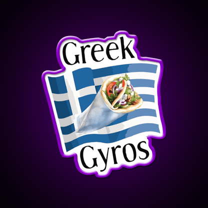 Greek Gyros Snack Food Led Neon Sign Rgb Color - Shineneon