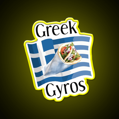 Greek Gyros Snack Food Led Neon Sign Rgb Color - Shineneon