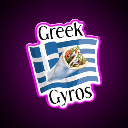 Greek Gyros Snack Food Led Neon Sign Rgb Color - Shineneon