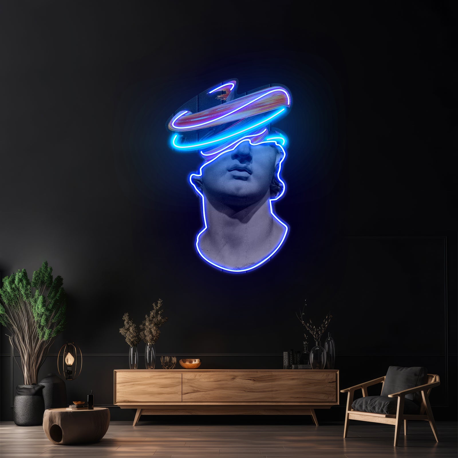 Greek Statue Art Neon Acrylic Artwork - LED neon sign view 5