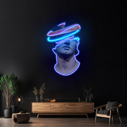 Greek Statue Art Neon Acrylic Artwork - LED neon sign view 5