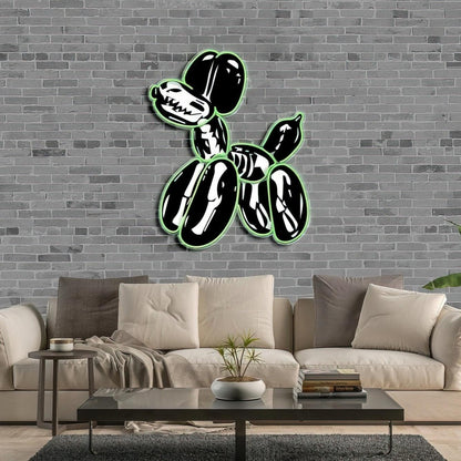 Green Balloon Dog With Sharp Teeth Led Neon Sign For Modern Home Decor | Shineneon