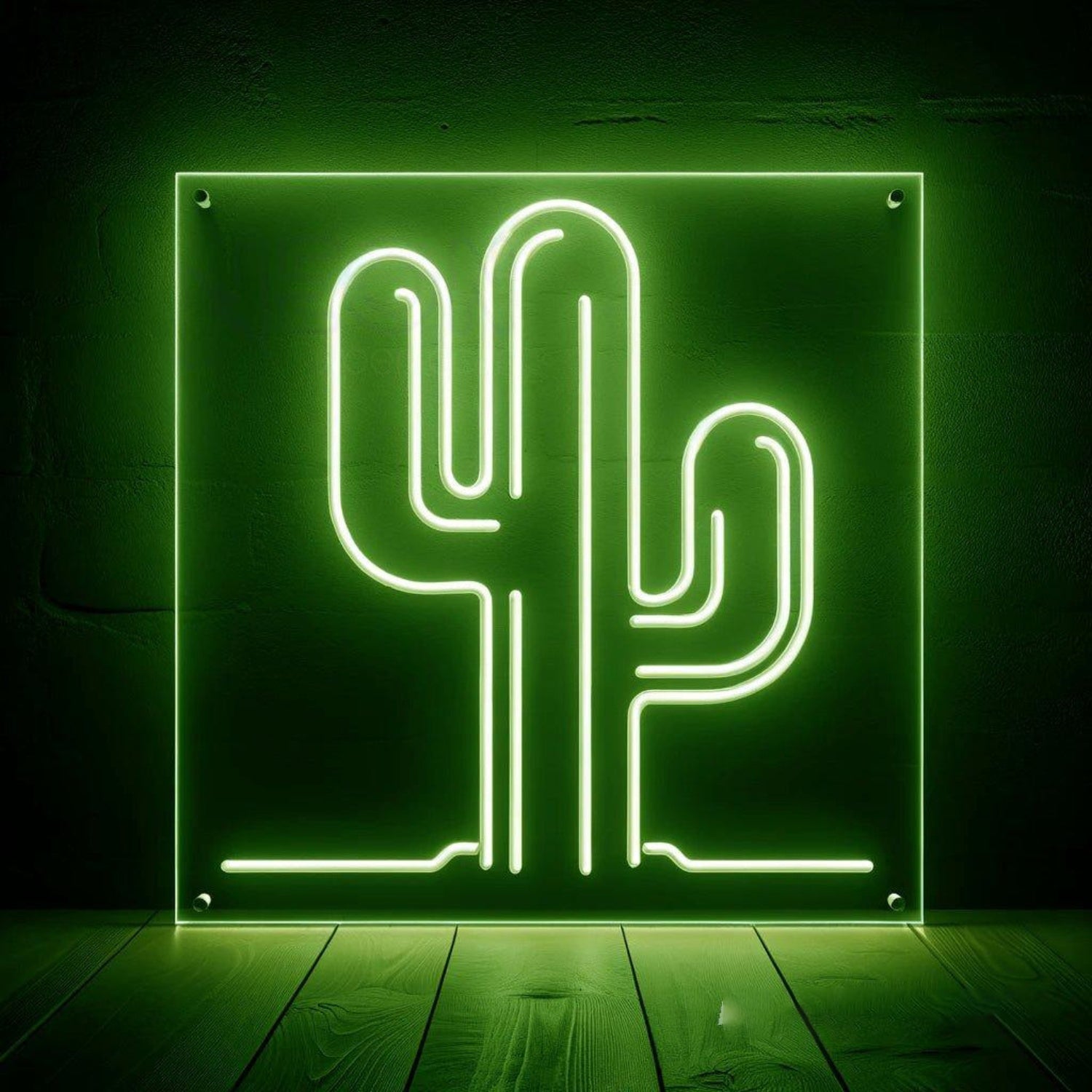 Green Cactus Led Neon Sign Modern Home Cafe Wall Decor - Shineneon