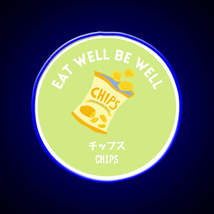 Green Chips Crisp Japanese Junk Food Snack Food Led Neon Sign Rgb Color - Shineneon