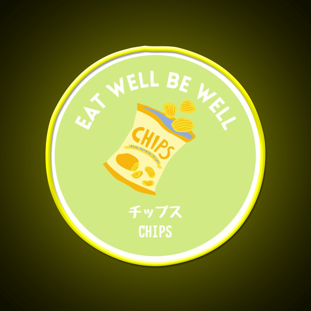 Green Chips Crisp Japanese Junk Food Snack Food Led Neon Sign Rgb Color - Shineneon