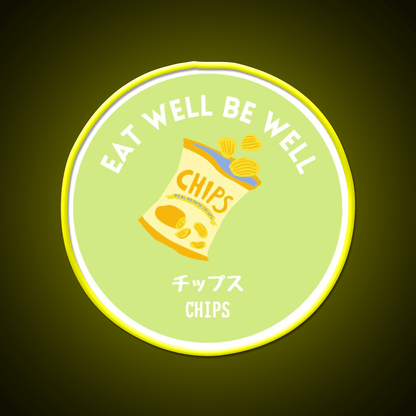Green Chips Crisp Japanese Junk Food Snack Food Led Neon Sign Rgb Color - Shineneon