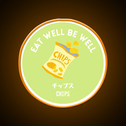 Green Chips Crisp Japanese Junk Food Snack Food Led Neon Sign Rgb Color - Shineneon