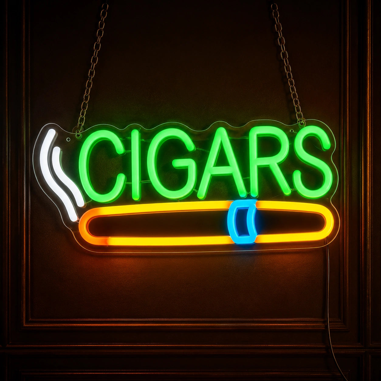 Green Cigars Shop Neon Sign LED Neon Sign high-converting product image