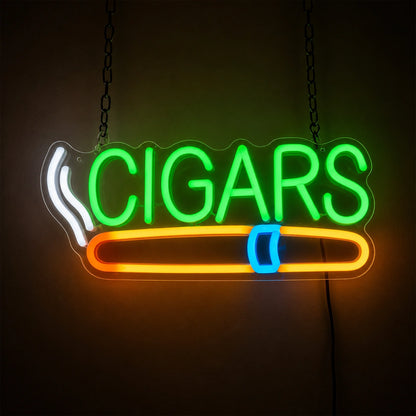 Green Cigars Shop Neon Sign LED Neon Sign main product image