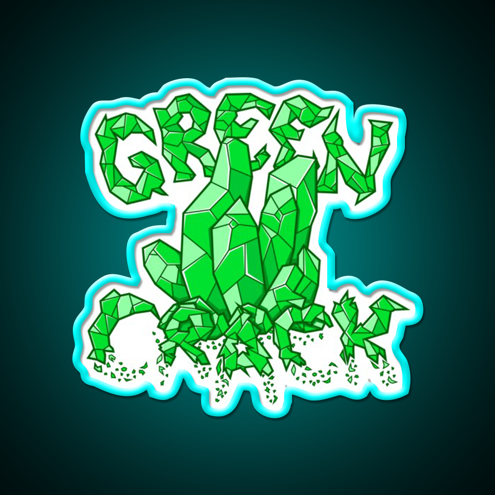 Green Crack Hemp Inspired Green Leaf Led Neon Sign Rgb Color - Size and dimension reference