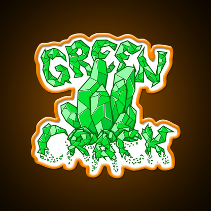 Green Crack Hemp Inspired Green Leaf Led Neon Sign Rgb Color - LED neon sign view 6