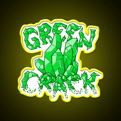 Green Crack Hemp Inspired Green Leaf Led Neon Sign Rgb Color - Shineneon