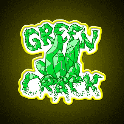 Green Crack Hemp Inspired Green Leaf Led Neon Sign Rgb Color - Custom LED neon sign front view