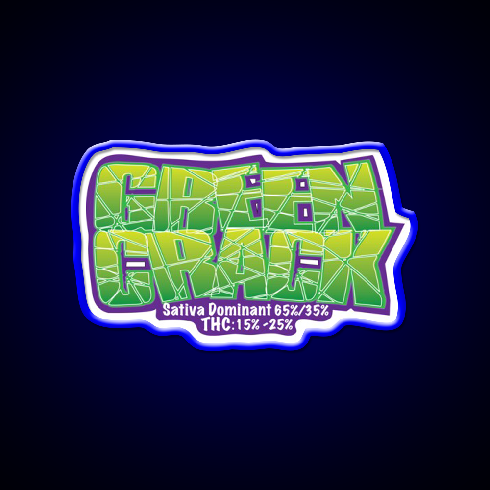 Green Crack Strain Art Hemp Inspired Green Leaf Led Neon Sign Rgb Color - LED neon sign view 5