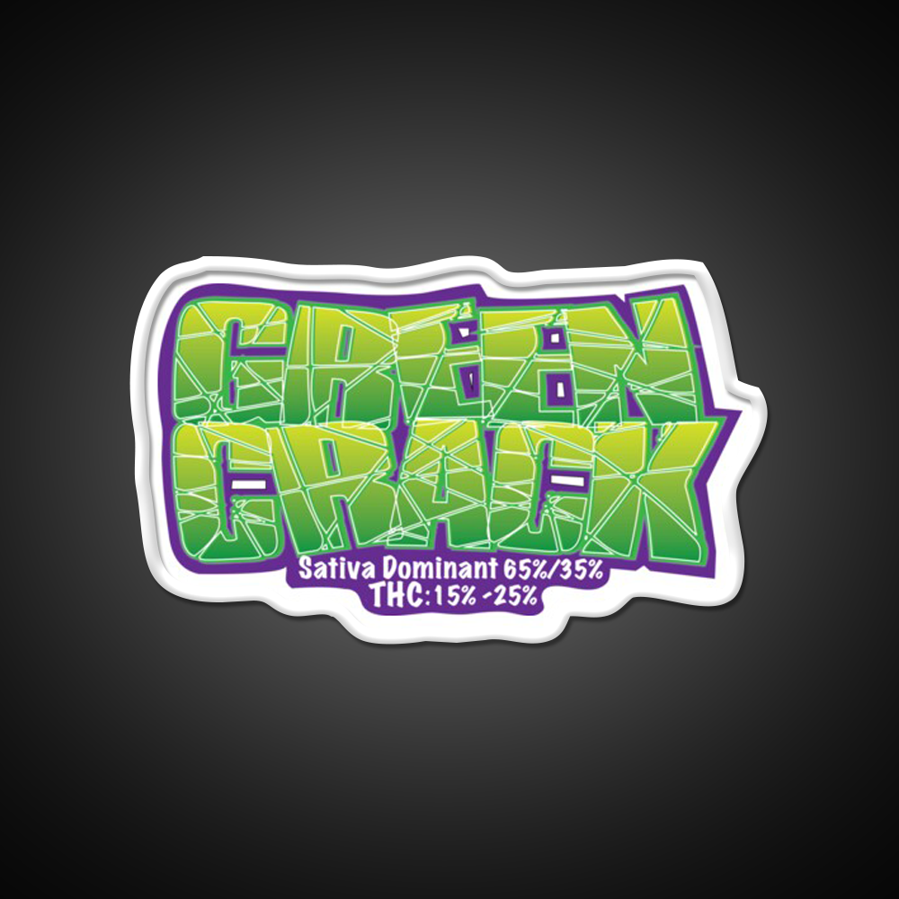 Green Crack Strain Art Hemp Inspired Green Leaf Led Neon Sign Rgb Color - LED neon sign view 11