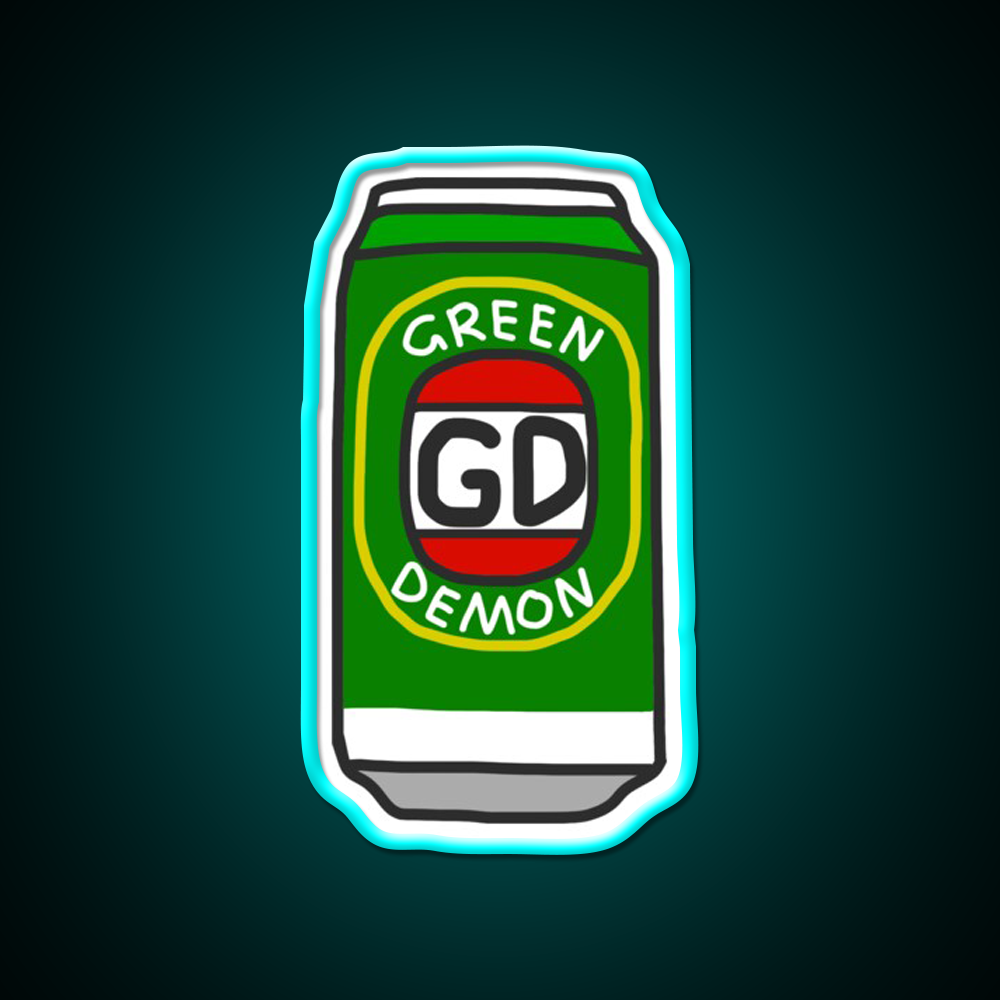 Green Demon Beer Bar Decor Led Neon Sign Rgb Color - Size and dimension reference