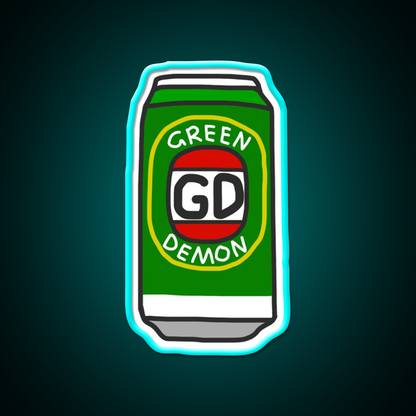 Green Demon Beer Bar Decor Led Neon Sign Rgb Color - Size and dimension reference
