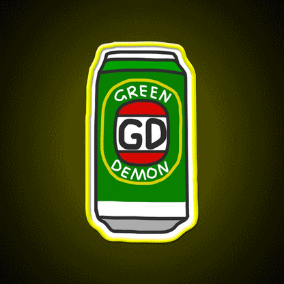 Green Demon Beer Bar Decor Led Neon Sign Rgb Color - Custom LED neon sign front view