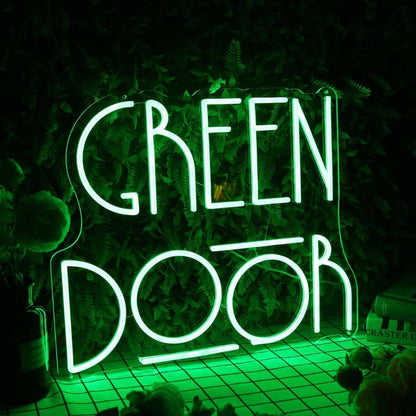 Green Door Led Neon Sign - Shineneon