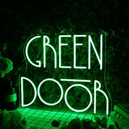 Green Door Led Neon Sign - Shineneon
