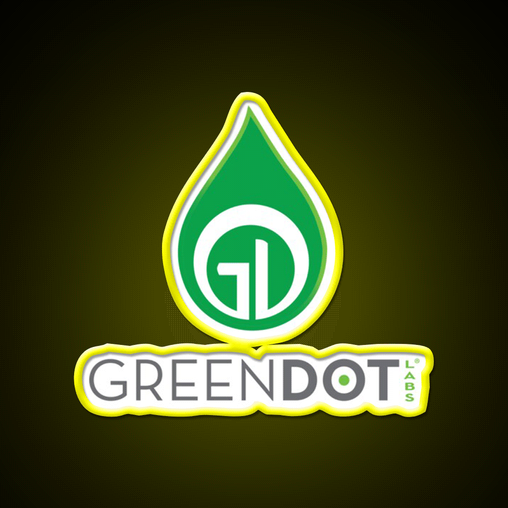 Green Dot Labs Hemp Inspired Green Leaf Led Neon Sign Rgb Color - Custom LED neon sign front view