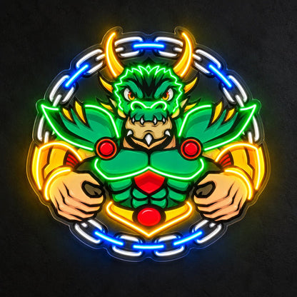 Green Dragon Mascot LED Neon Sign - Shineneon