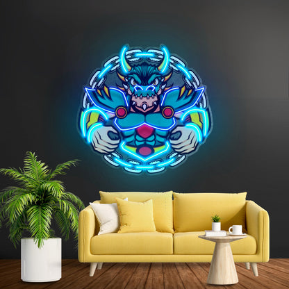 Green Dragon Mascot Led Neon Sign Light Custom Led Signs - Shineneon