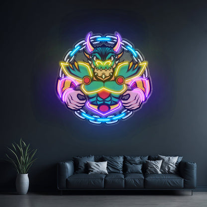 Green Dragon Mascot Led Neon Sign Light Custom Led Signs - Shineneon