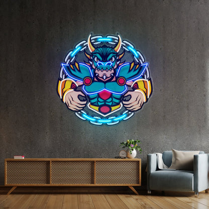 Green Dragon Mascot Led Neon Sign Light Custom Led Signs - Shineneon