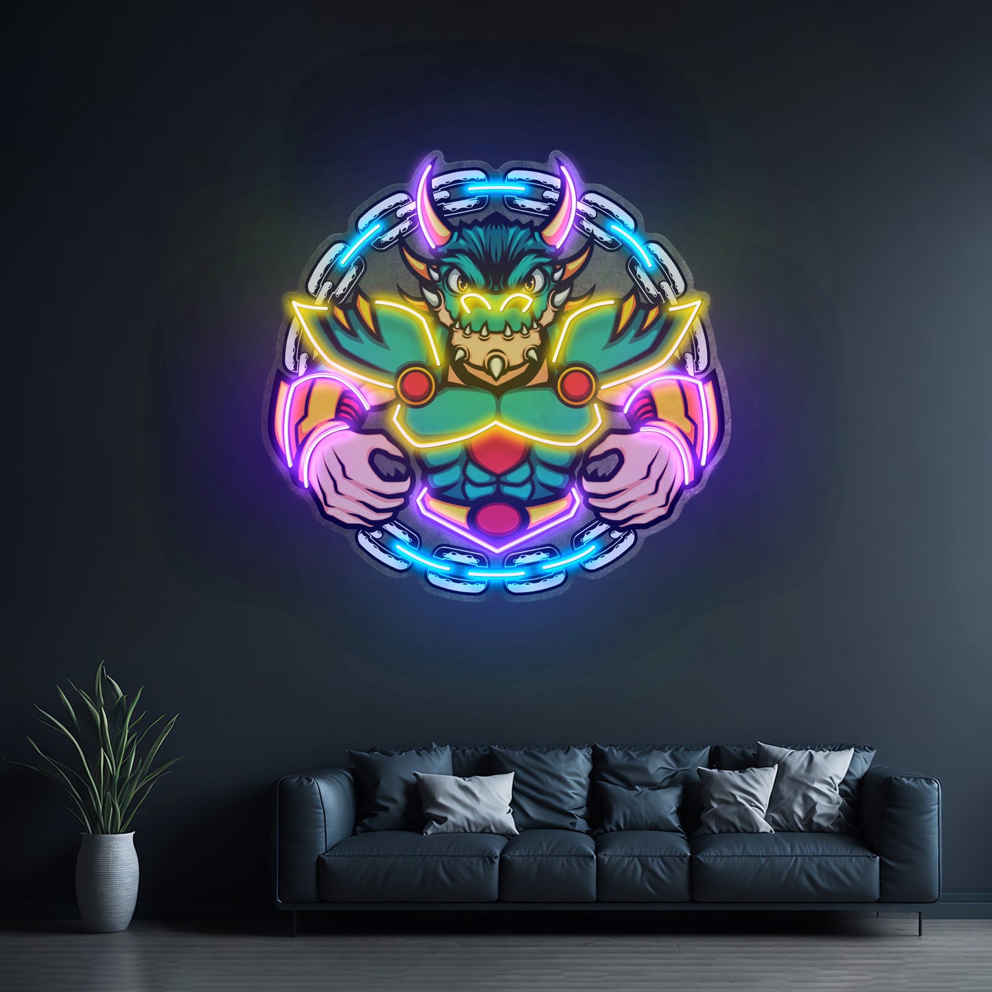 Green Dragon Mascot Led Neon Sign Light Custom Led Signs